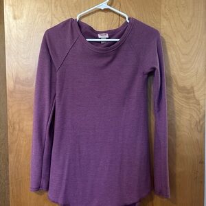 Mossimo Supply Co. Long Sleeve Thermal Top in Mauve Purple